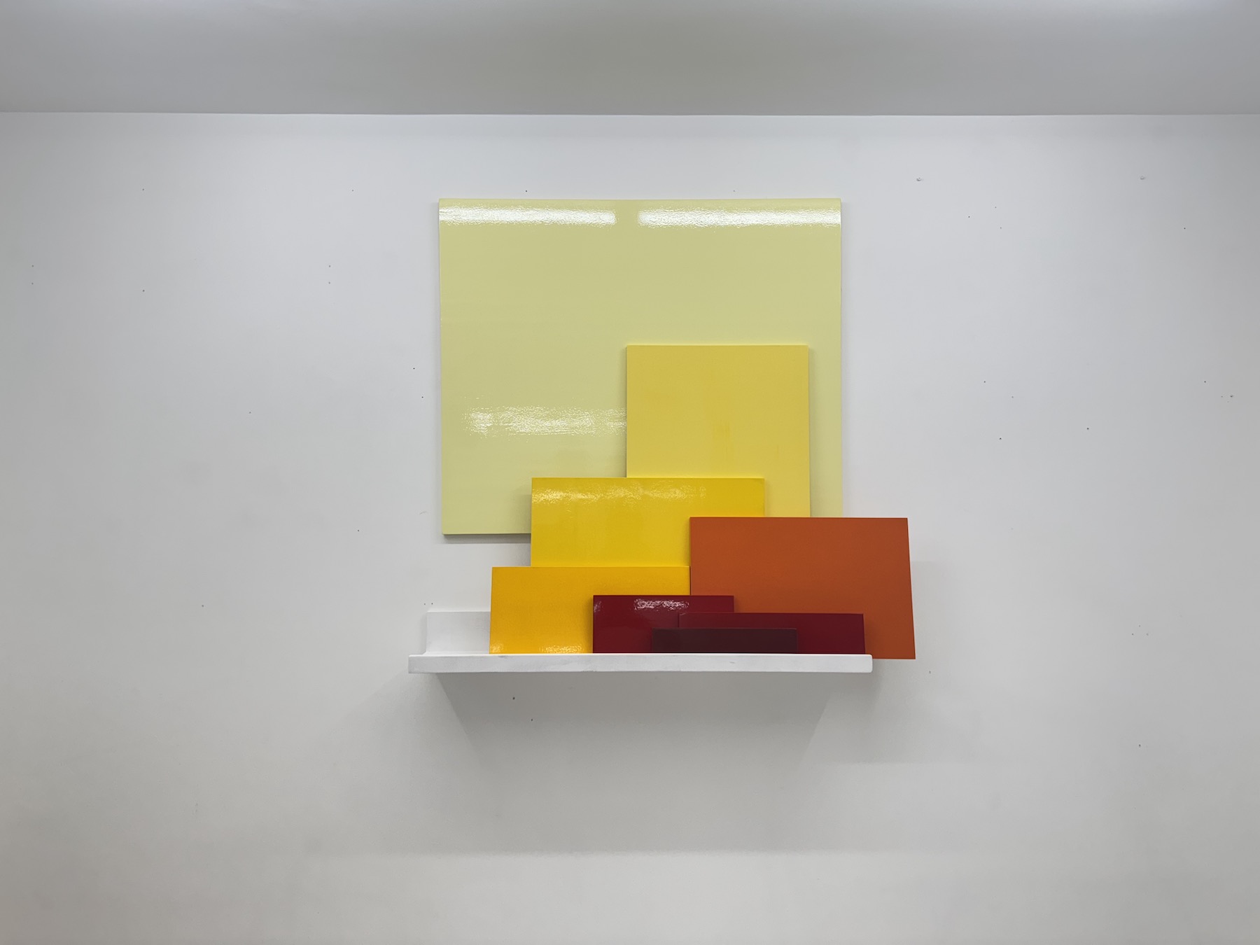 SKYLINE, sunset, bois laqué, 2024.